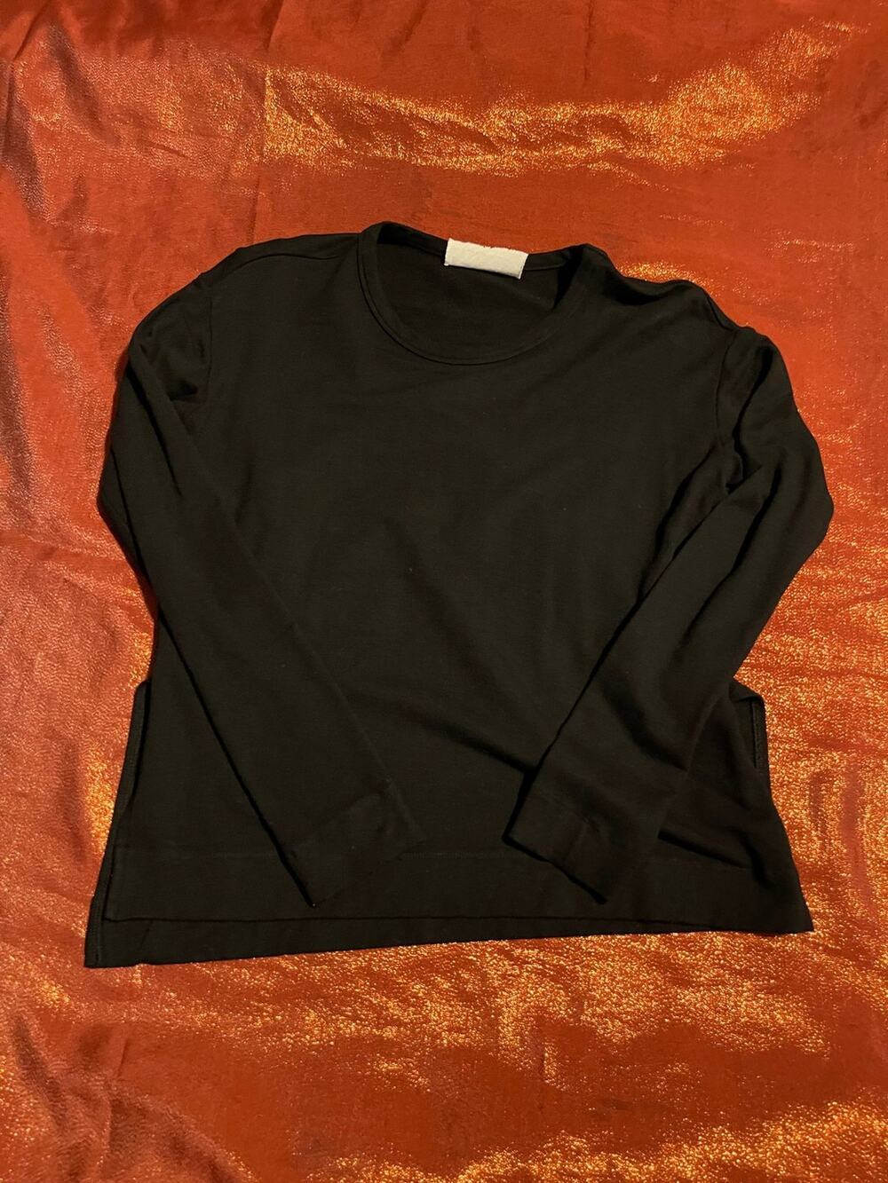 Cale KniShirt Womens S Black Long Sleeve Crewneck Pullover Top Lightweight